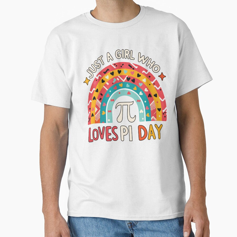 Just A Girl Who Loves Pi Day 3.14 Colorful Rainbow by Thomas Remmers