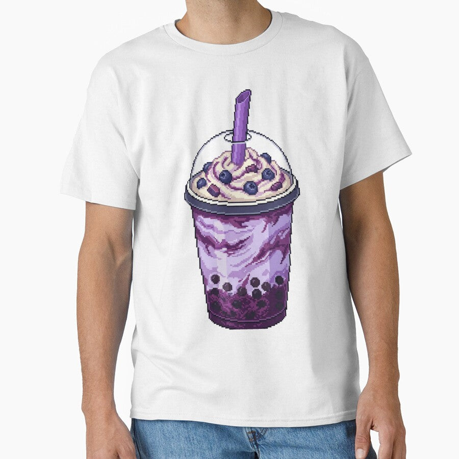 Pixel Art Blueberry Bubble Tea by CaseDiary