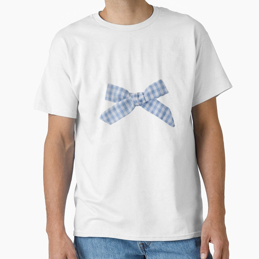 Coquette baby blue gingham bow by Pixiedrop