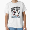 Running on Ice and Chaos – Funny Winter Penguin by Jollys-ArtShop