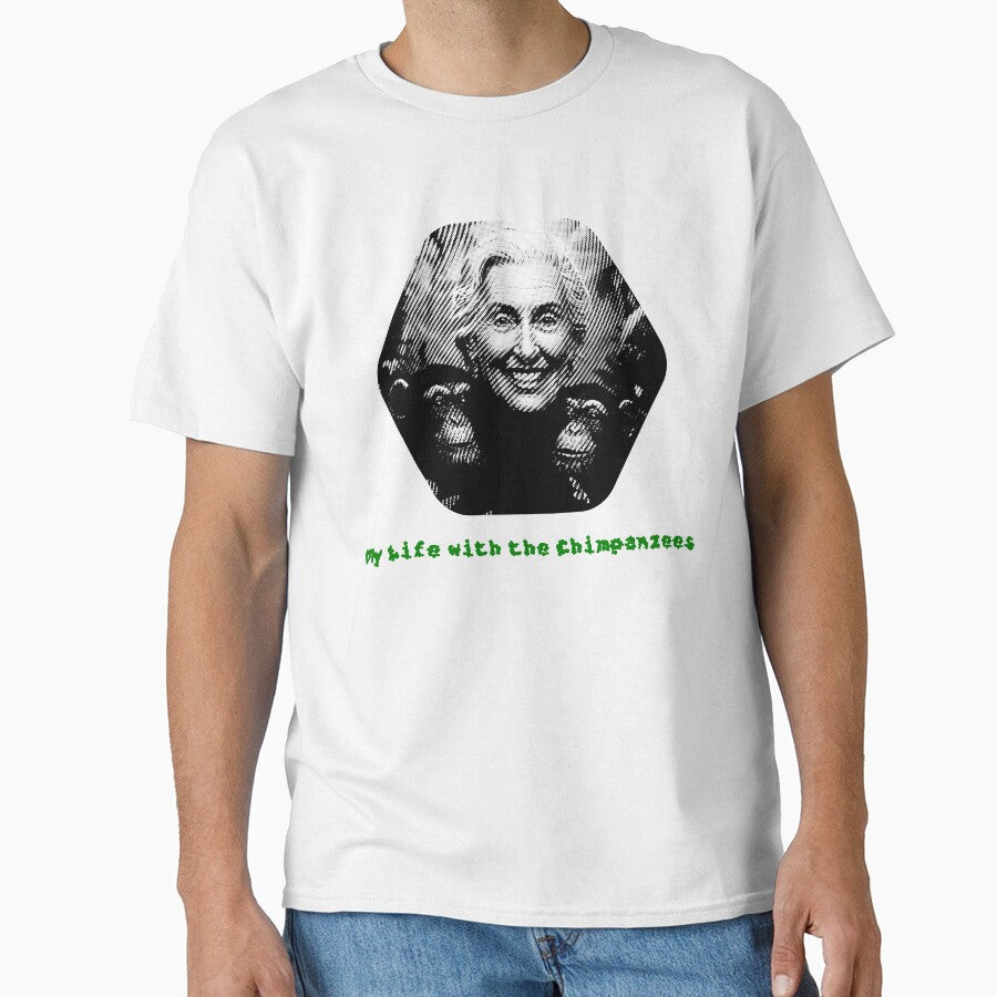 Jane Goodall and the Chimpanzees – Nature Conservation Portrait Art by SVenterprises