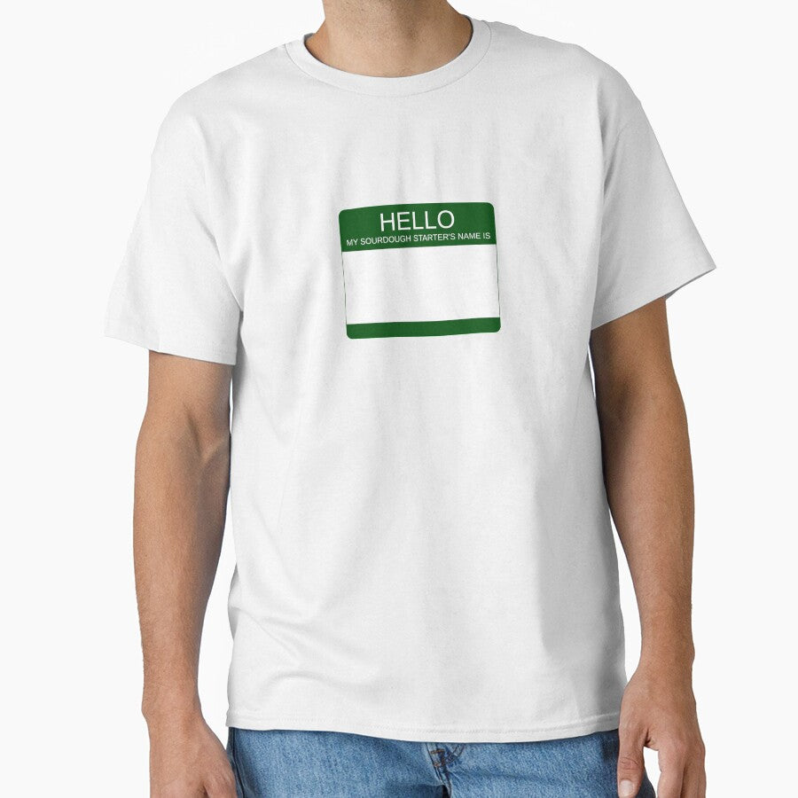 "Hello My Sourdough Starter's Name Is” Funny Sourdough Design (Green) by goldfishbubble