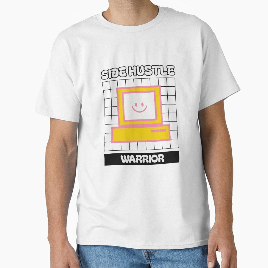 Side Hustle Warrior Retro Computer by crazydotdesigns