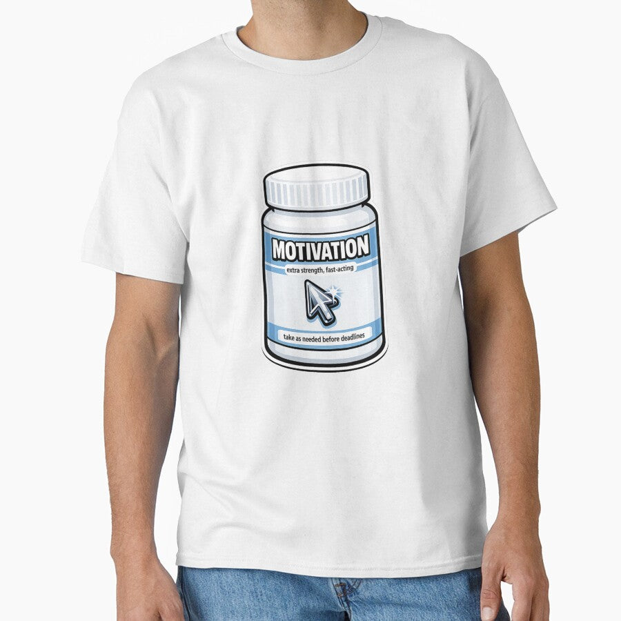 Motivational Pill Bottle Parody | Funny Y2K Chrome Cursor Design by Loading Crush