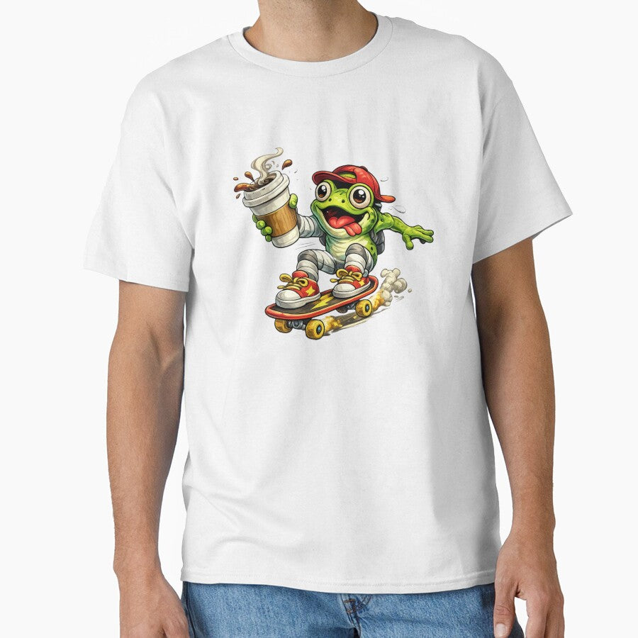 Energetic frog on a skateboard by FroggyOnly