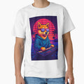 Pixel Synth Pup: Vaporwave Sunset Vibes by LuxuryApparels