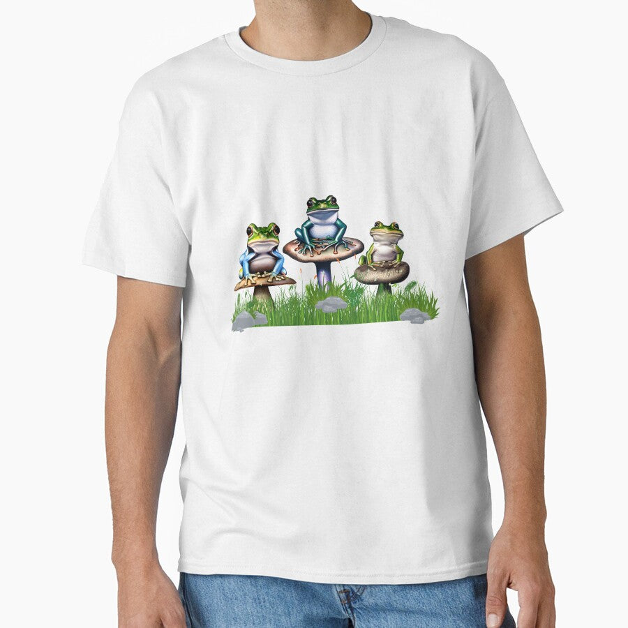 Frogs On Mushrooms by BeansHotTees
