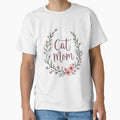 Cat Mom Wildflower Wreath Lavender Botanical Cat Lover Design by Amp6599