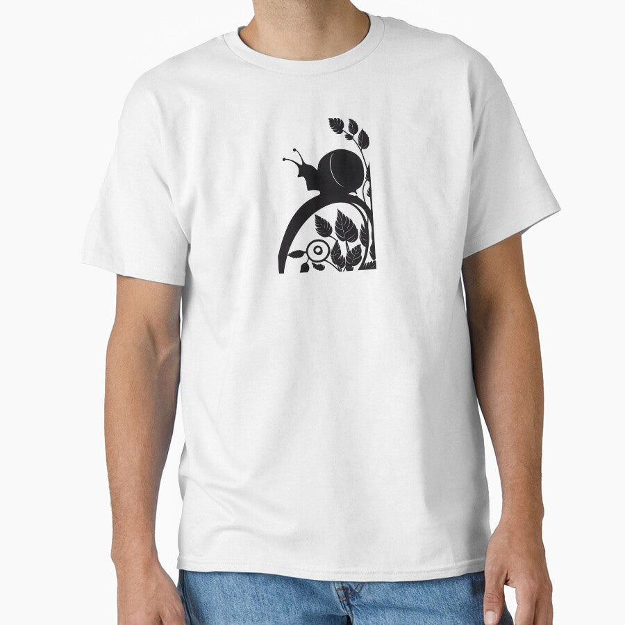 Snail and Leaves Silhouette Art Print by ShadowAndSlate