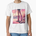 Sands, Shells, and Cowgirl Spells, Ocean Hues with Pink Boots Swells by EmeraldeaArt