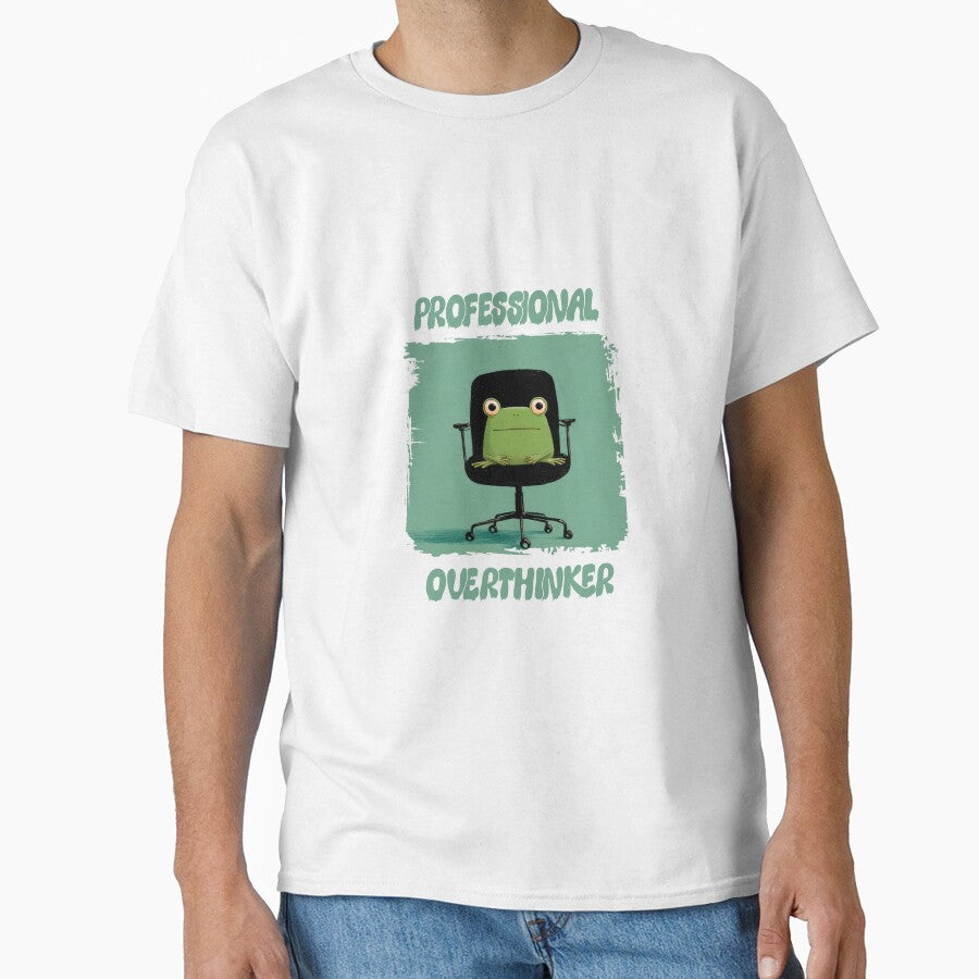 Professional Overthinker Frog on Office Chair by Enea Kelo