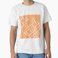White cross marks on salmon background by flamendes