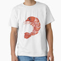 Cute Shrimp with Big Eye – Kawaii Seafood Illustration by Pryhozha