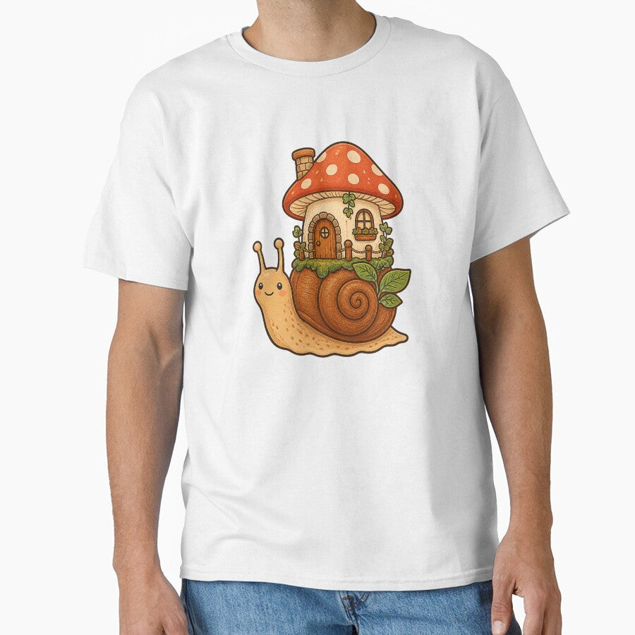 Cozy Mushroom Cottage Snail by LuckyStore4