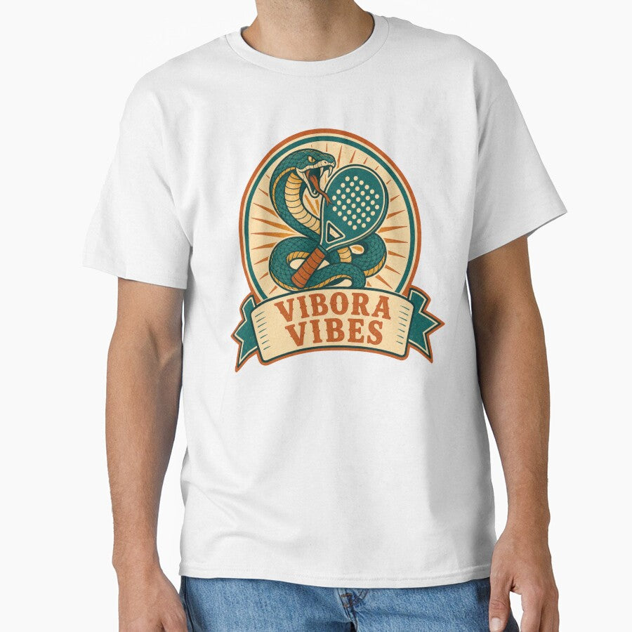 Vibora Vibes Retro Padel Snake Badge by BoosterShop