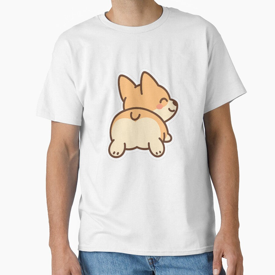 Kawaii Corgi Butt – Cute Dog Sticker by Tripconic