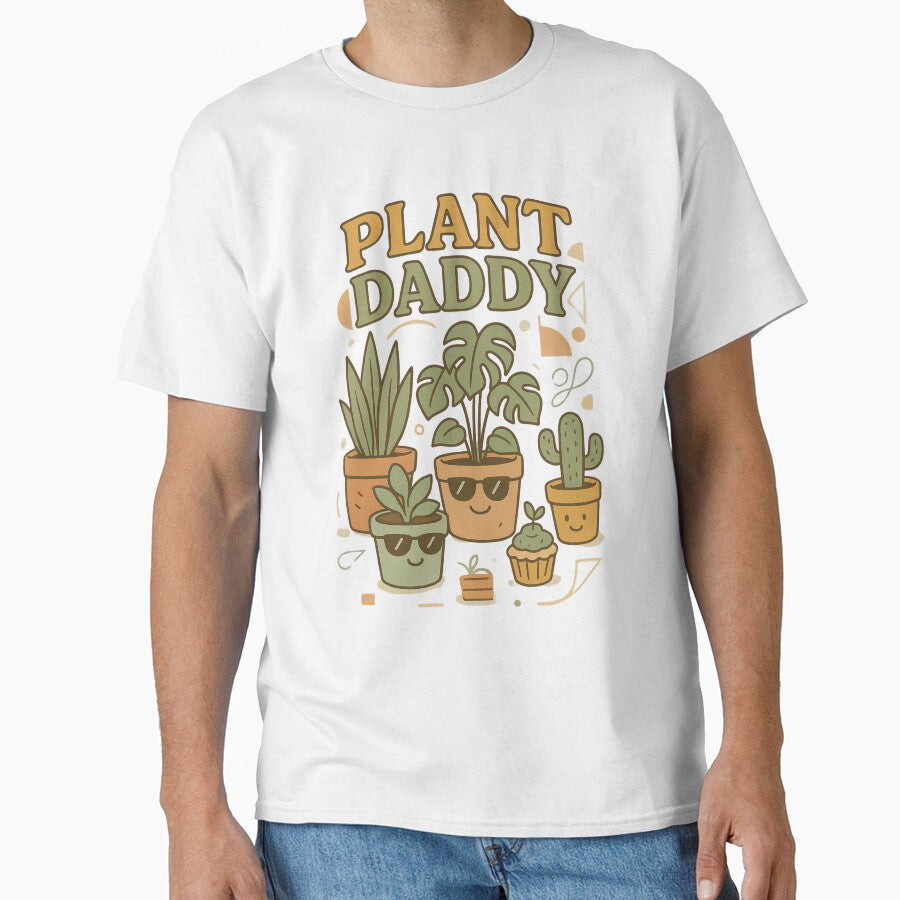 Plant Daddy | Cute Cool Houseplant Cartoon Design by Designeerguy