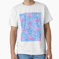 cute pink Axolotl underwater seashells by Gossip Rag