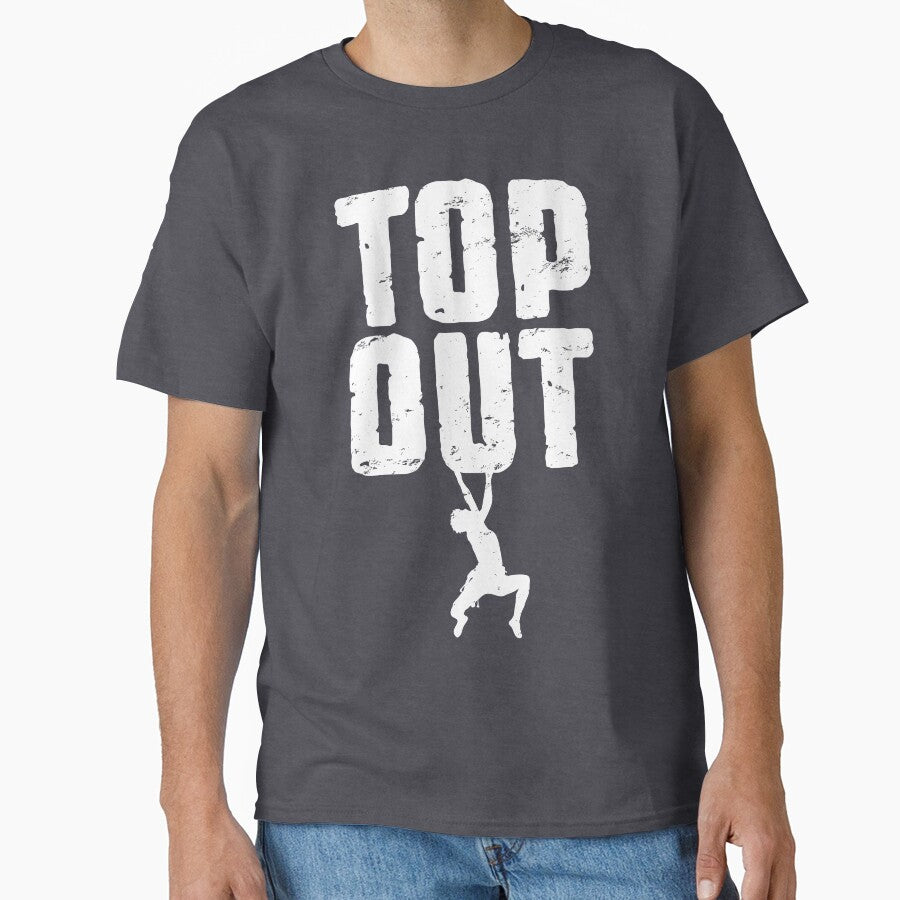 Top Out Rock Climbing Bouldering Funny Climber Boy by GrandeDuc