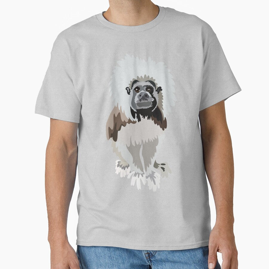 C is for Cottontop Tamarin,Cottontop Tamarin Artwork – Adorable Primate Illustration and Wildlife Design by PrettylittlepastelUk