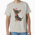 LOVE Black and Tan Chiweenie dachshund chihuahua mix by Lulupainting