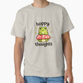 Hoppy Thoughts – Cute Kawaii Frog on Mushroom Sticker | Whimsical Positive Cartoon by StickyDelights