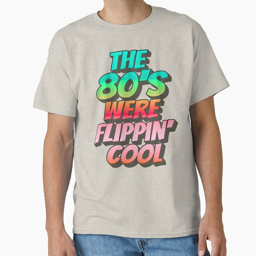 Bright Ombre The 80's Were Flippin' Cool, Retro Style Design by TrulyEpoque