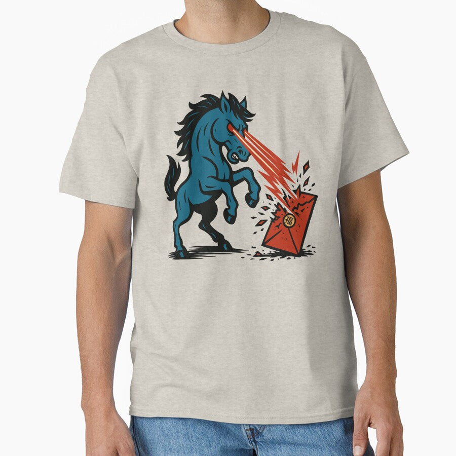 Blucifer Using Laser Eyes to Open Red Envelope by Ghost on Toast