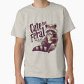 Cute But Feral Vintage Raccoon Shirt For Men, For Women, Funny Loves Coffee Gift by jelee-jelee