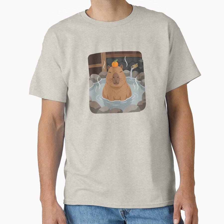Cute Zen Carpincho Capybara Hot Spring by DuckOddity
