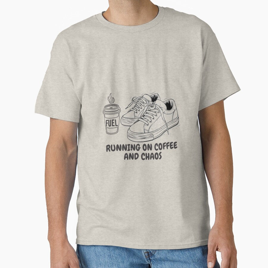 Running On Coffee And Chaos Funny Coffee Lover Runner by Joshbrowny