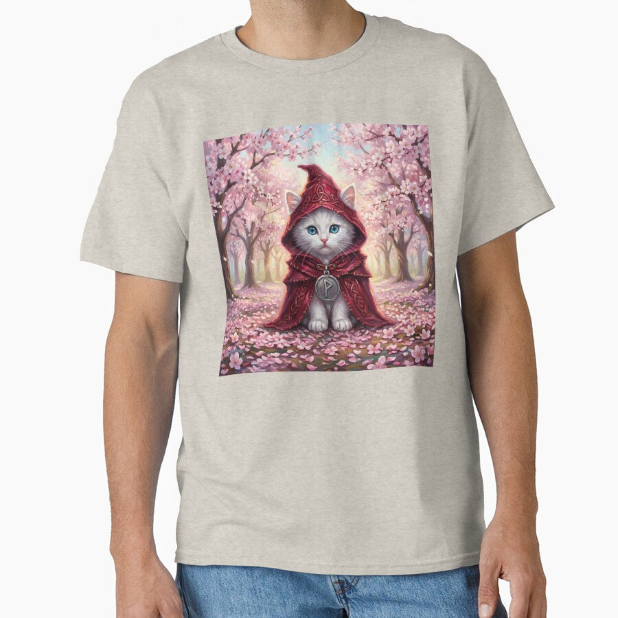Herald of the Vernal Light - Celtic Folklore White Cat in Spring by Englandbear