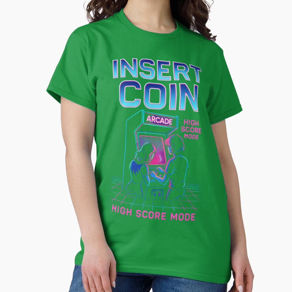 Insert Coin Retro Arcade "High Score Mode" Gamer Design. by The-T-In-Retro