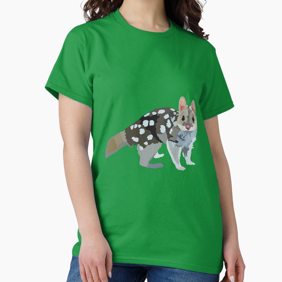 N is for Northern Quoll,Northern Quoll – Spotted Australian Marsupial Wildlife Illustration by PrettylittlepastelUk