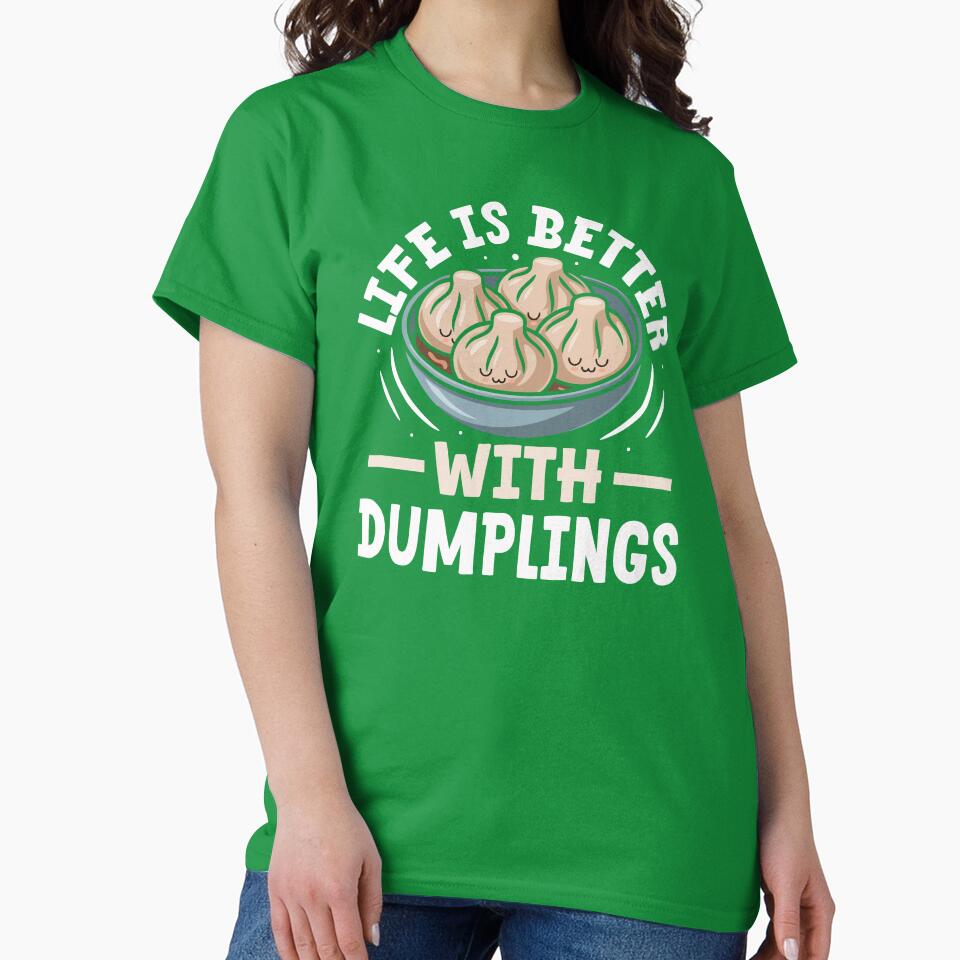 Life Is Better with Dumplings – Cute Kawaii Dumpling Bowl by EmeraldeaArt