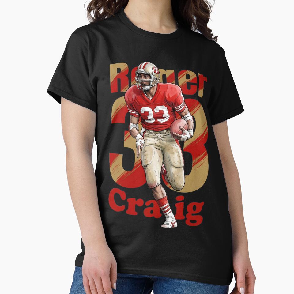 Roger Craig 33 Retro San Francisco Football Art by Thogan0416