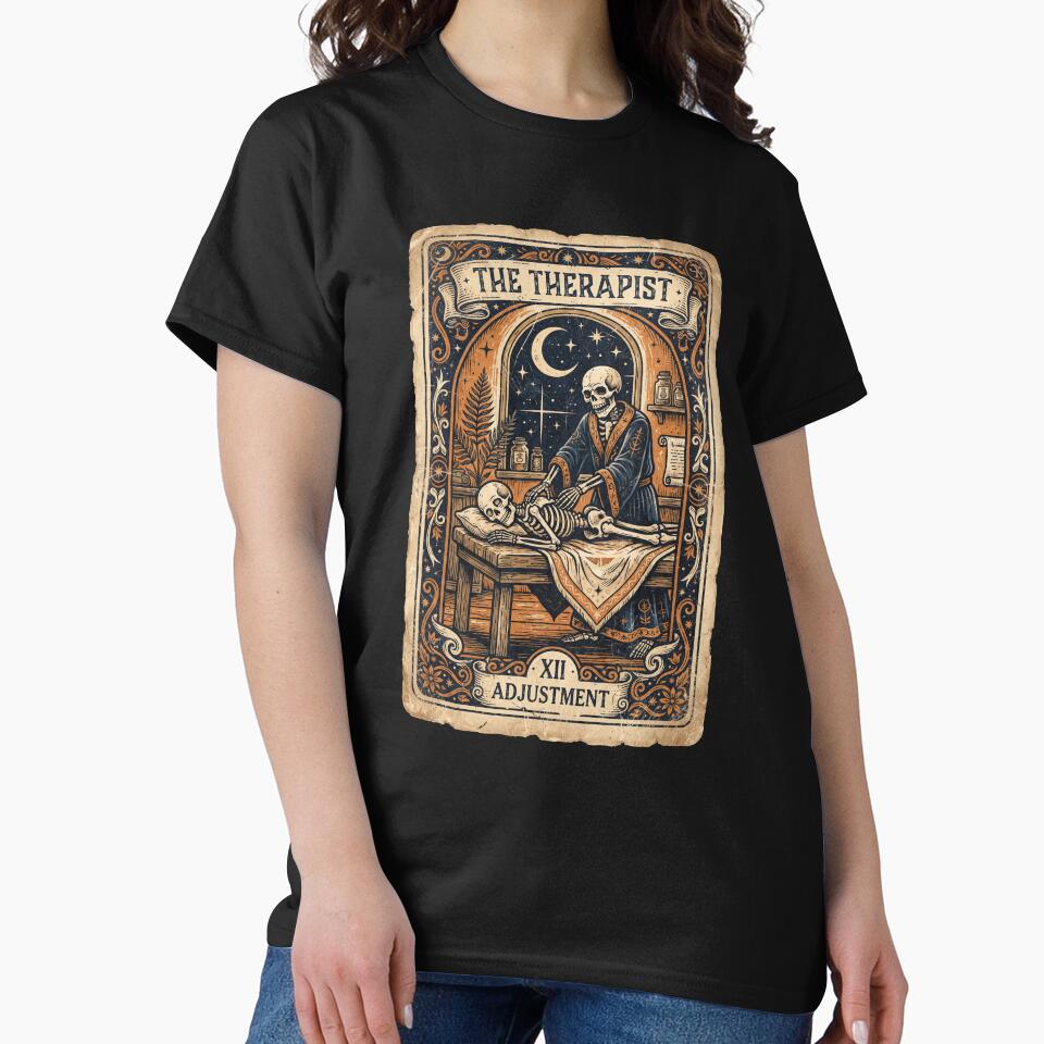 Physical Therapist Skeleton Halloween Tarot Card by MTRBSK11