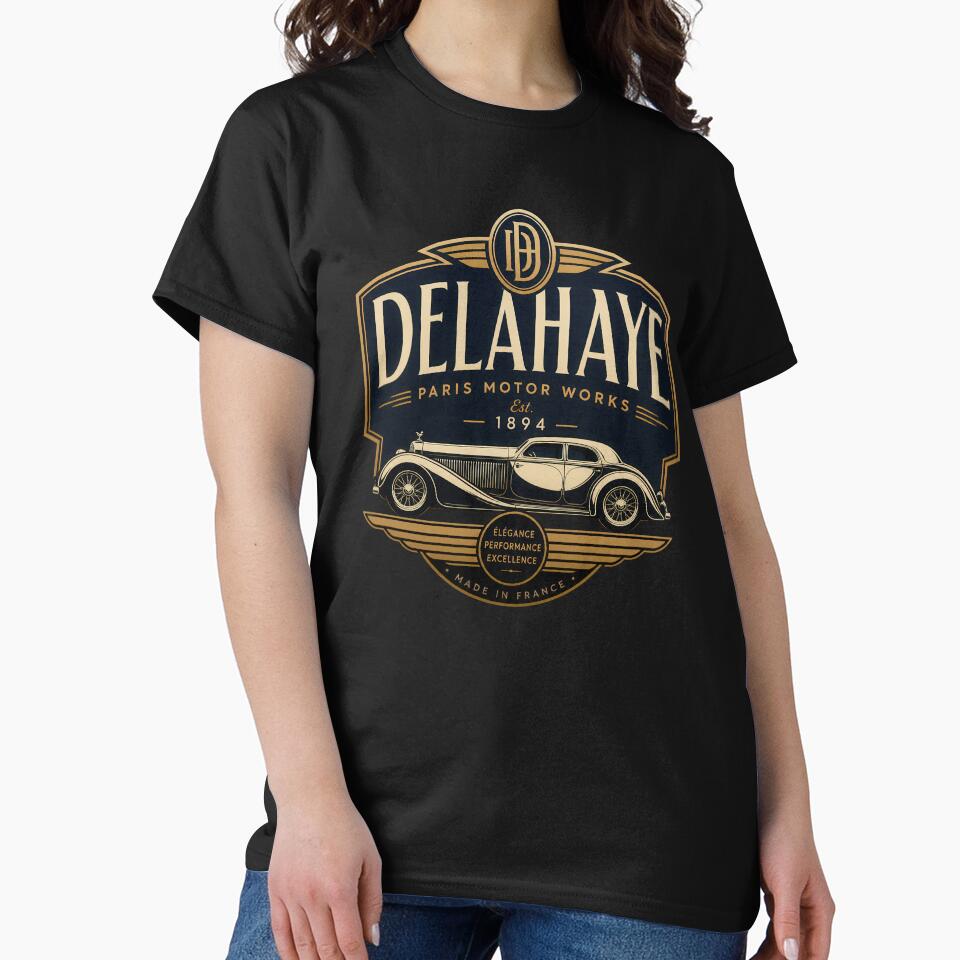 Delahaye French Classic Luxury Automobile Art by Retr0Tshirts