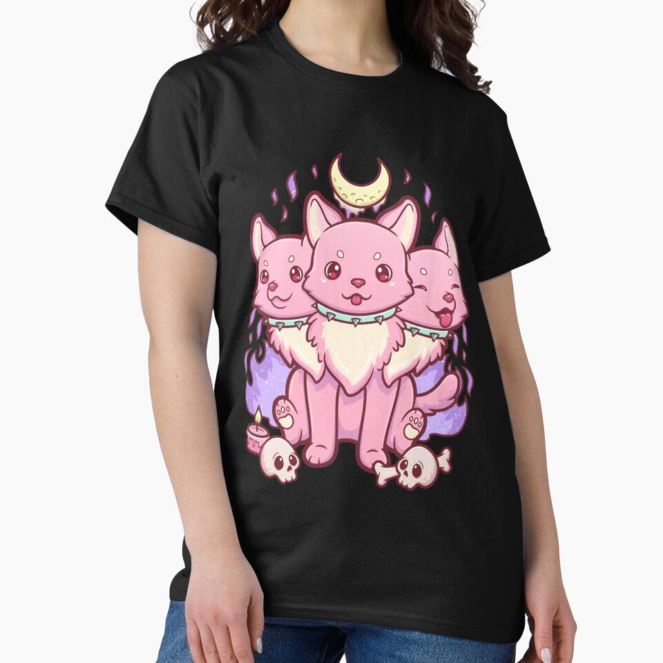 Kawaii Pastel Goth Cute Creepy Occult Cerberus by cchiaw