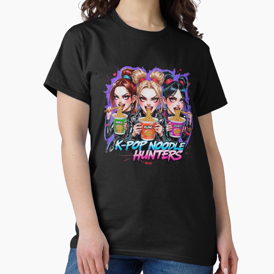 K-POP NOODLE HUNTERS – Funny Anime Girl Ramen Squad Art (Kewi Style) by WeirdSketcher