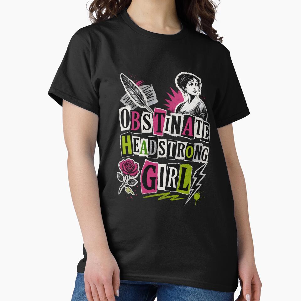 Obstinate Headstrong Girl Pride and Prejudice Ransom Note Collage by Fenay Designs