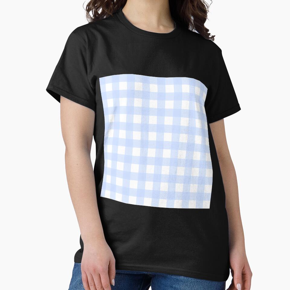 Light Blue Gingham Check Pattern by rimiuvay37