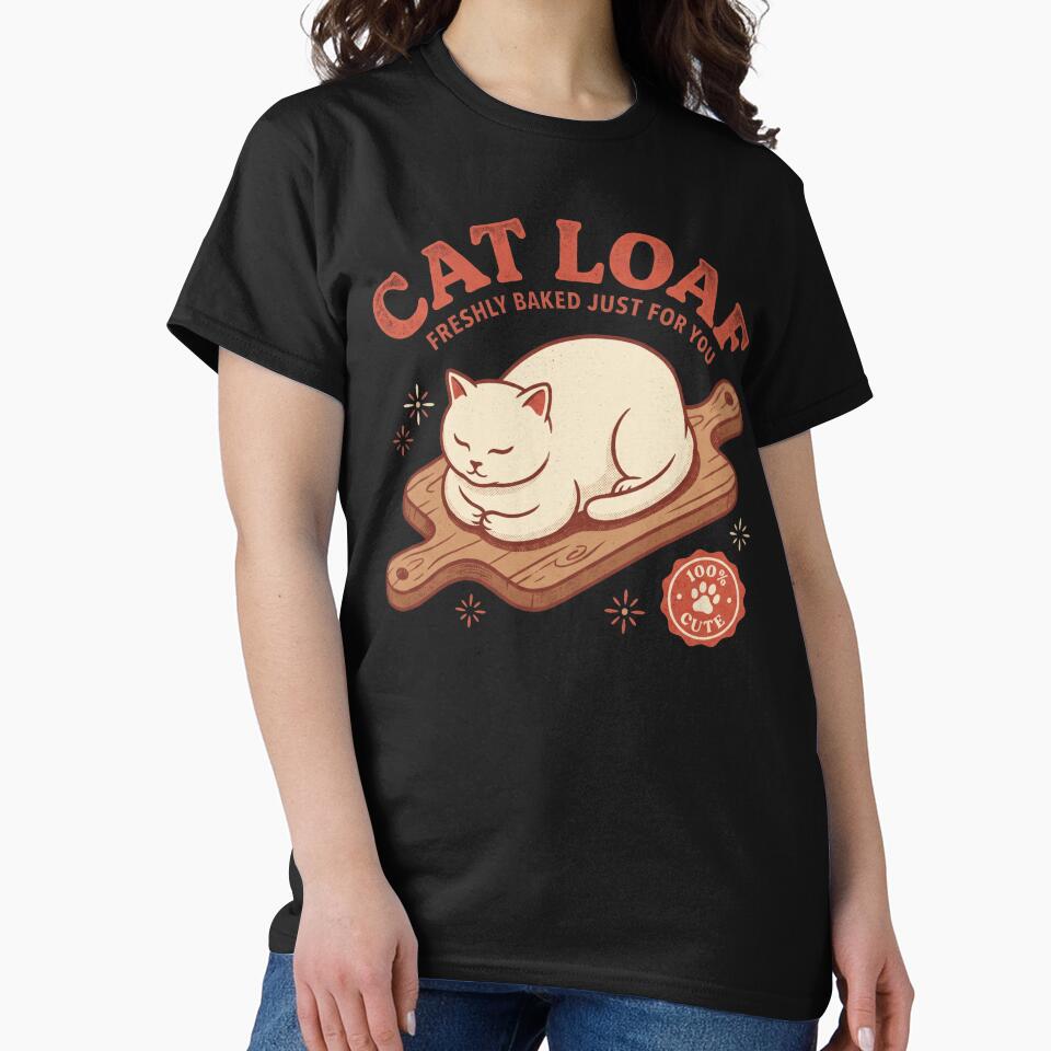 Cat Loaf Freshly Baked Funny Retro Shirt by TeNovaStudio