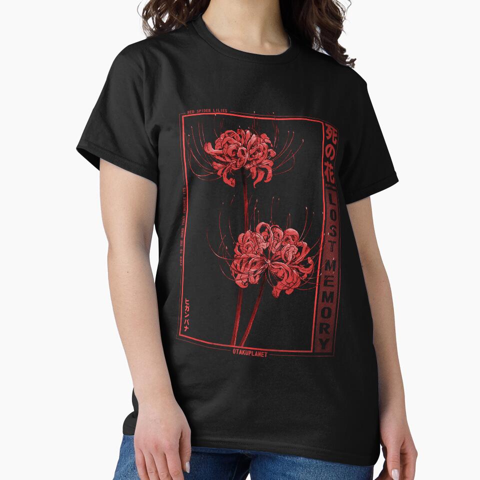 Japanese Spider Lily in Grunge Anime Aesthetic Flower by Otakuniverse