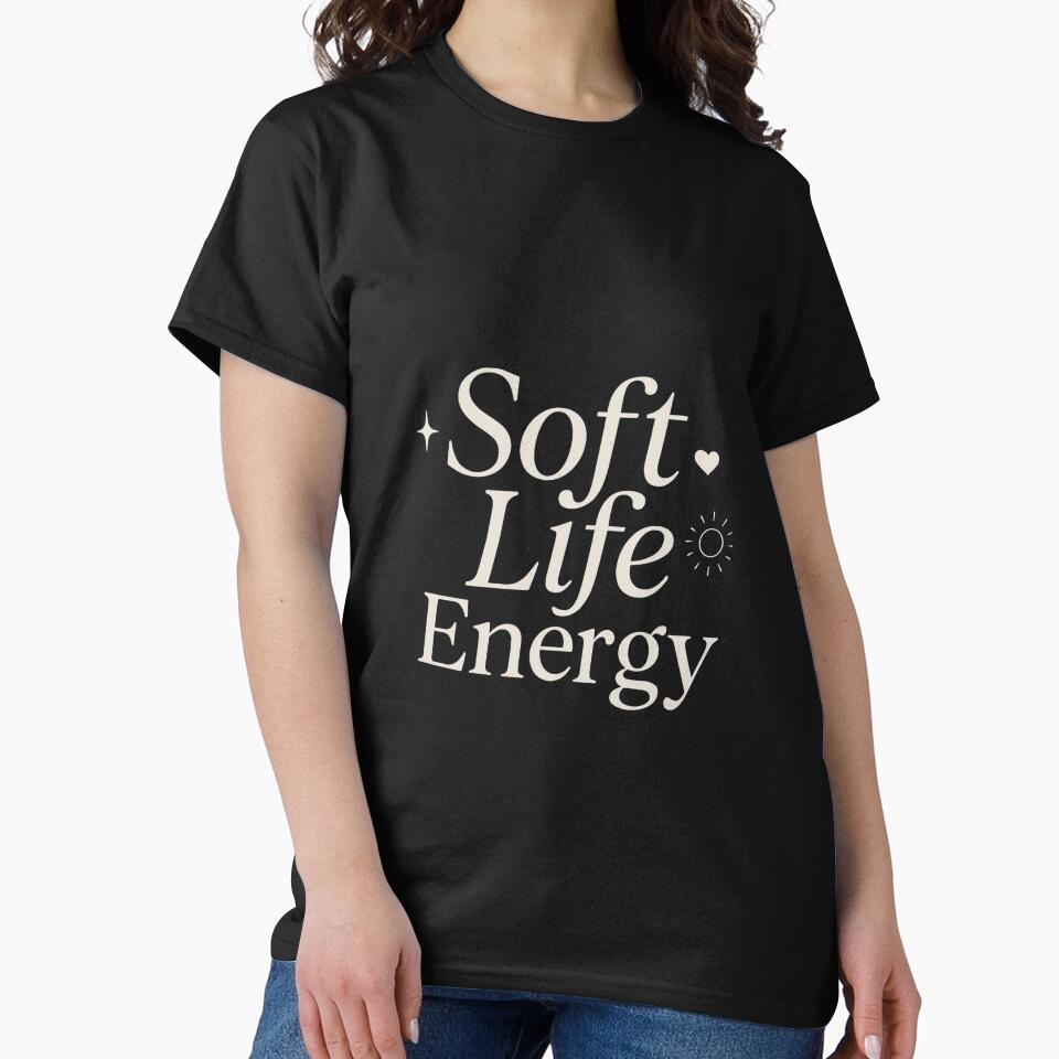 Soft Life Energy Aesthetic Quote – Minimal Neutral Wall Art by astersgraphics