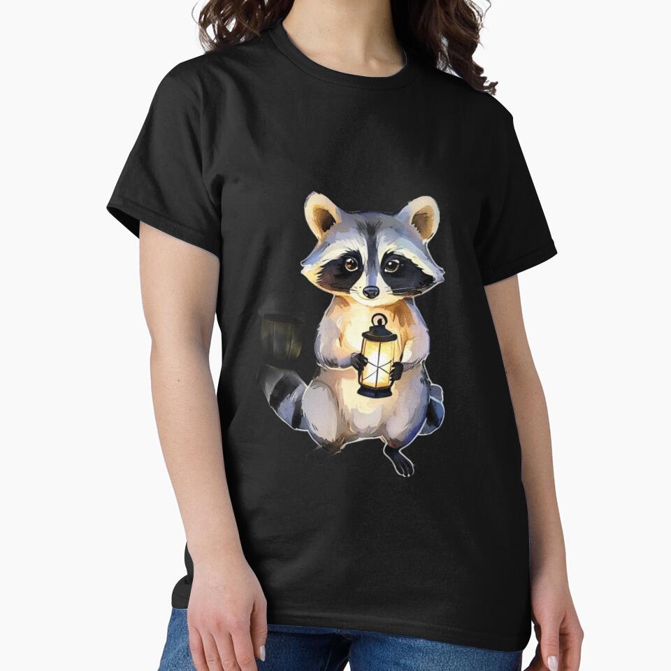 Watercolor Lantern Jimothy Raccoon Art Meme by Gurjeetpixelart