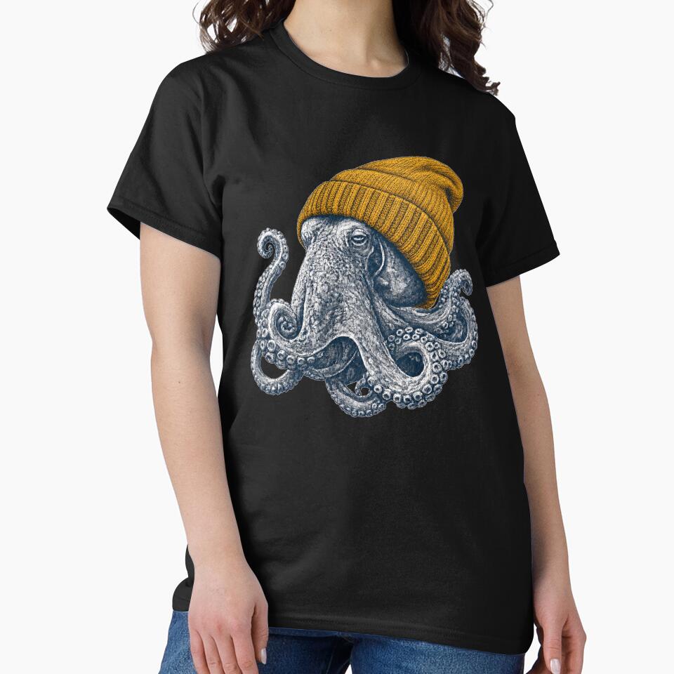Yellow Beanie Octopus by Silvered-Wings