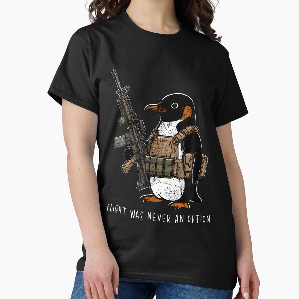 Flight Was Never An Option Tactical Penguin Funny Bird Meme by Mdcazeem