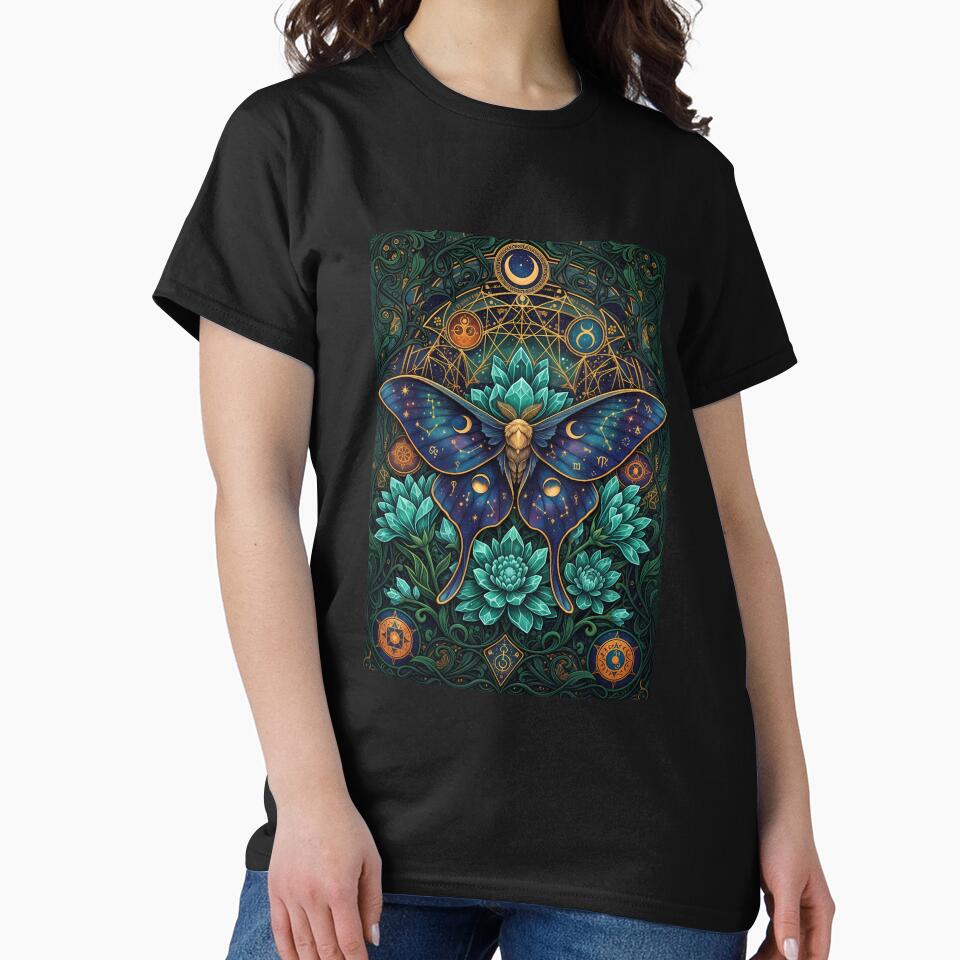 Mystic celestial luna moth maximalist art nouveau by RBCTk
