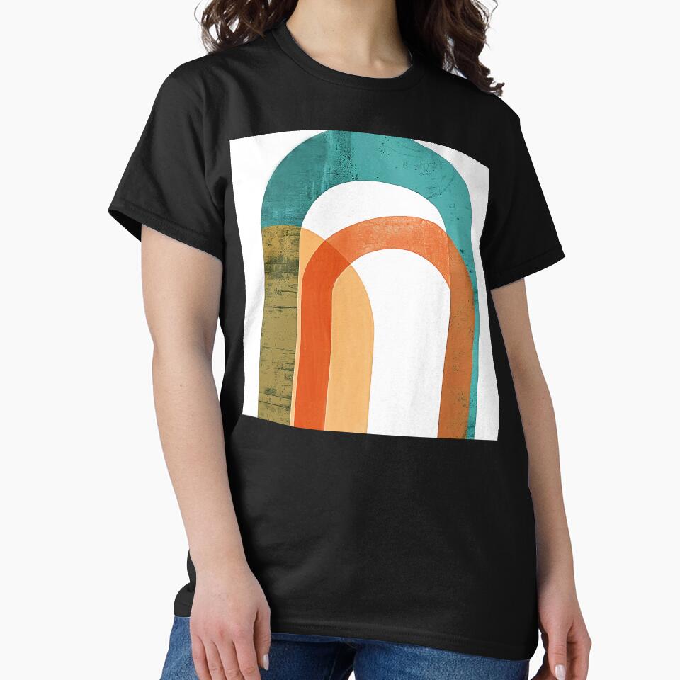 Boho Teal-Green, Orange, And Yellow Designs Abstract by DEC02